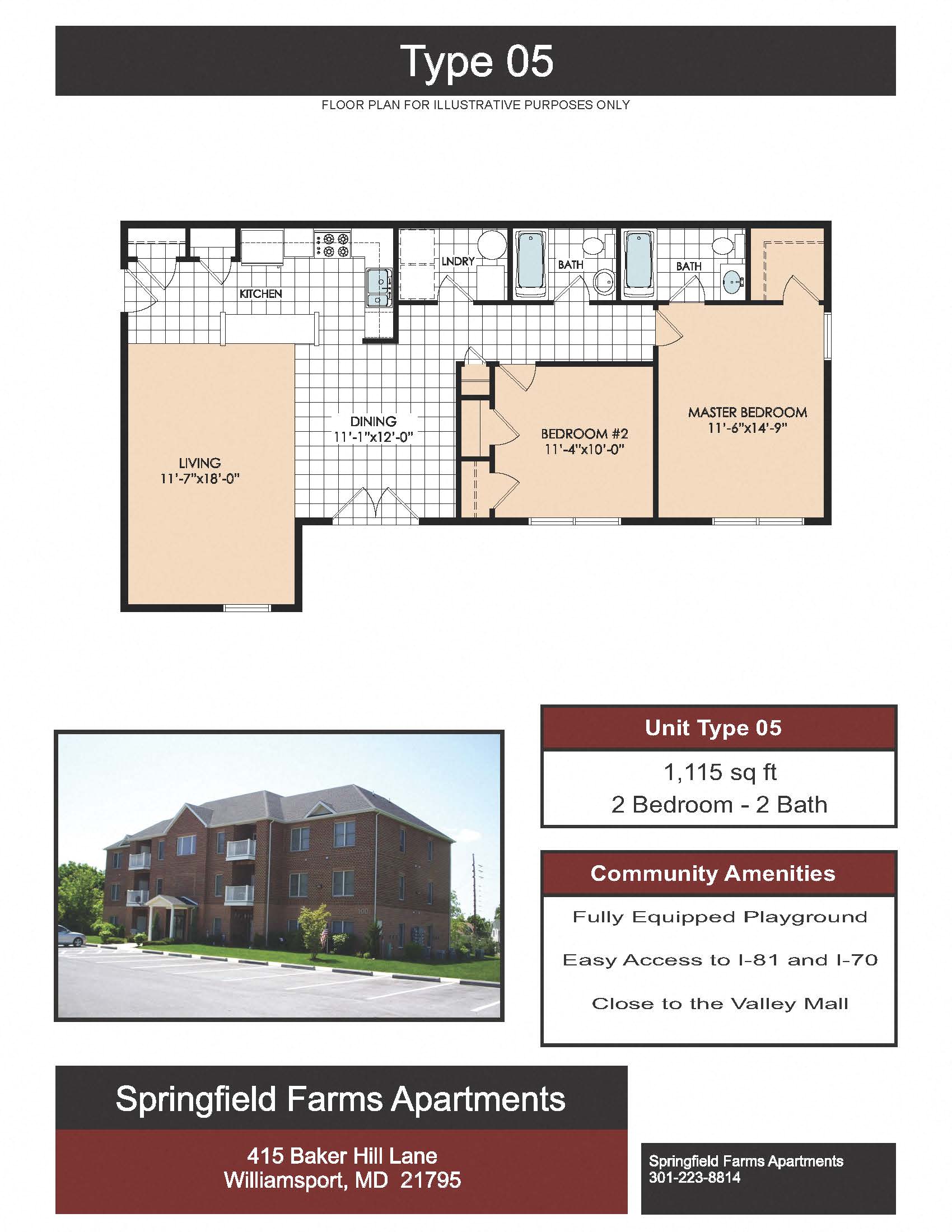2bd x 2 bath