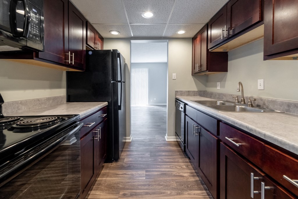 Modern kitchen at Barrington Estates Apartments, Indiana
