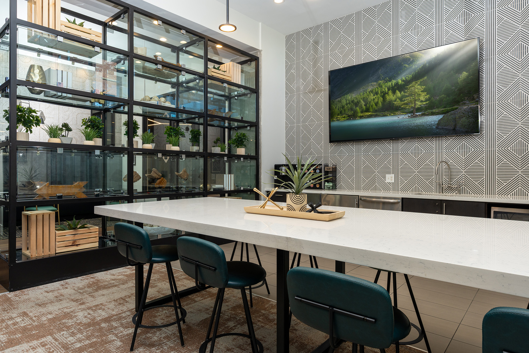 Entertainment kitchen in the café