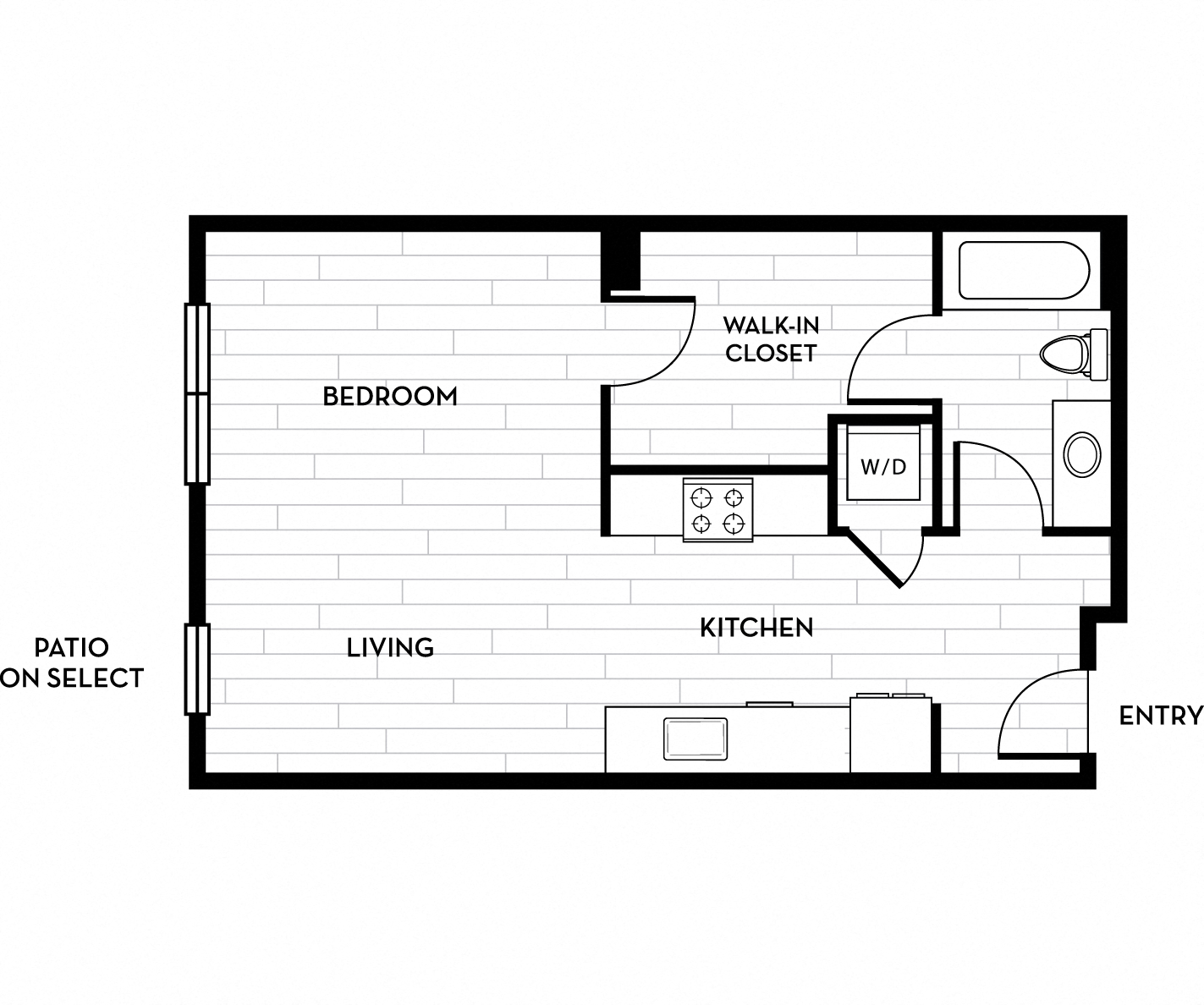 Battery on Blake Street - Mint Floor Plan 586 Sq Ft - Denver, CO