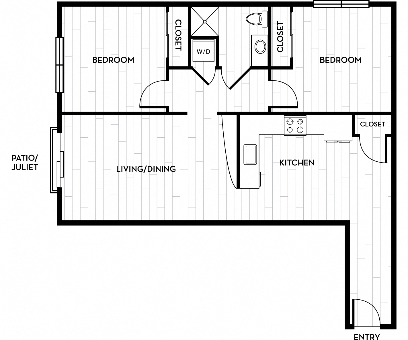 Battery on Blake Street - Viridescent Floor Plan 921 Sq Ft - Denver, CO