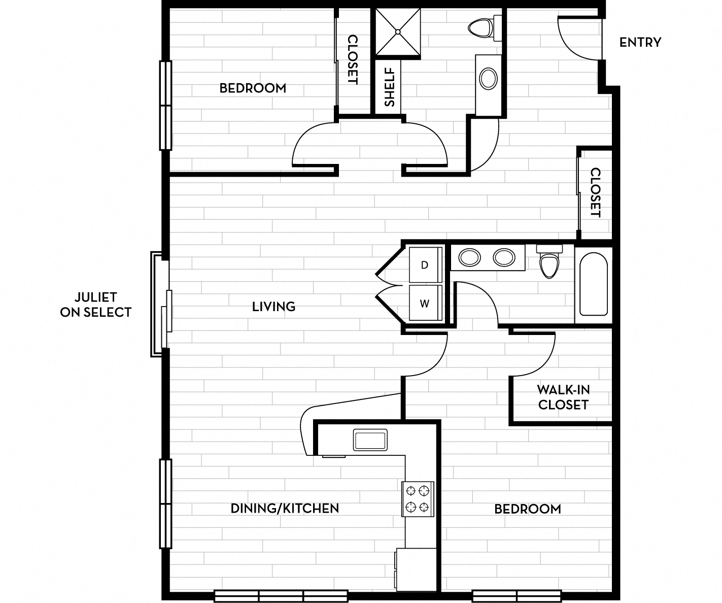 Battery on Blake Street - Verdant Floor Plan 1216 Sq Ft - Denver, CO