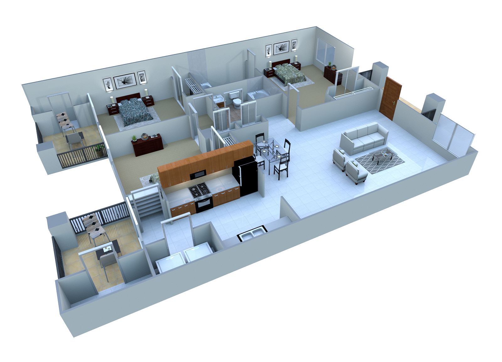 3 Bed. B Floor Plan 4