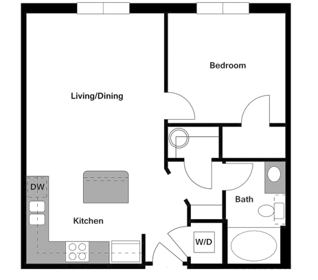 One Bedroom  A1