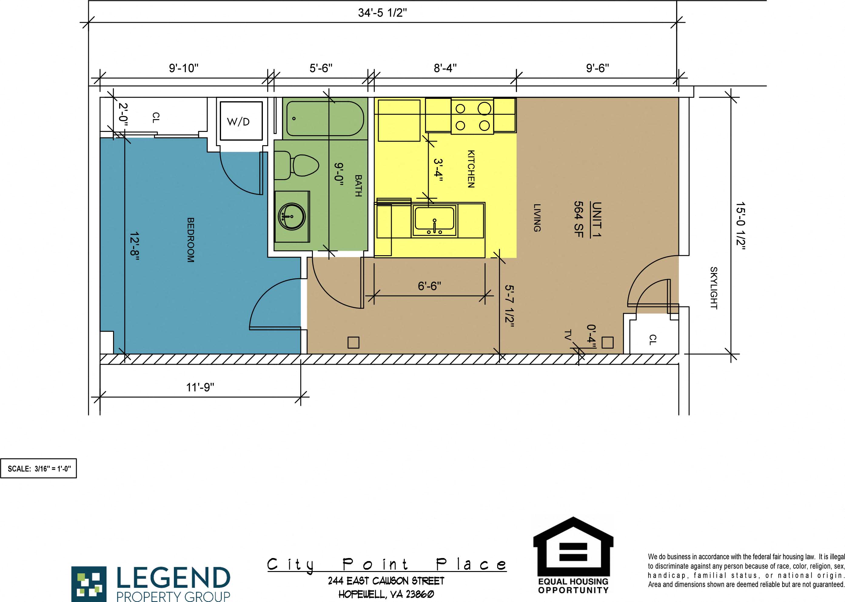 Floorplan City Point Place Unit 1