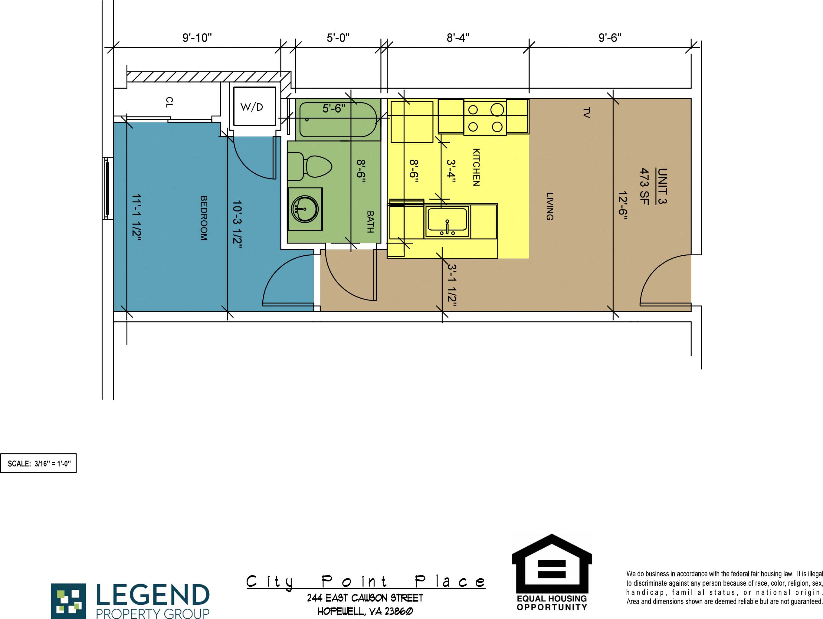 Floorplan City Point Place Unit 3