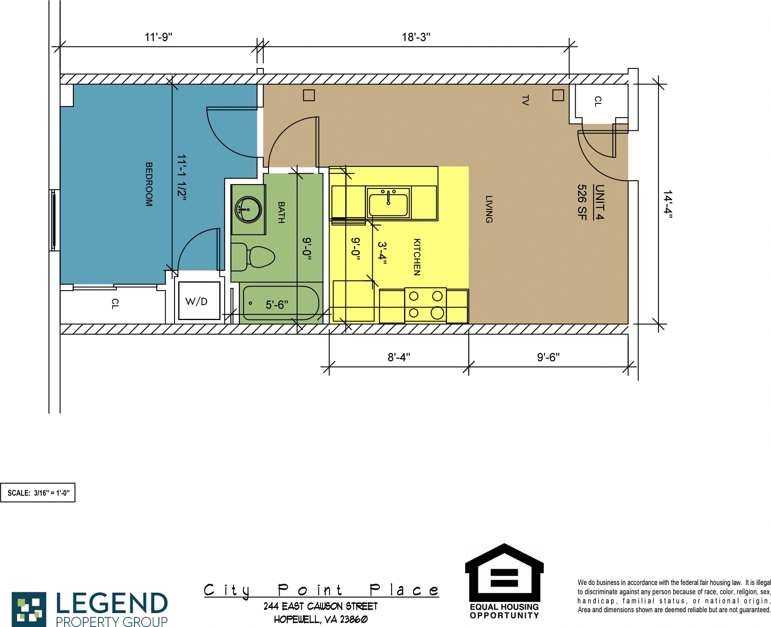 Floorplan City Point Place Unit 4
