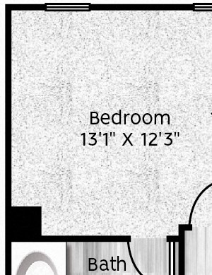 Two bedroom, two bath, B4 floor plan. Two bedroom, two bath, kitchen, pantry, coat closet, living/dining room, two walk in closets, linen closet and laundry room. B4 floor plan.