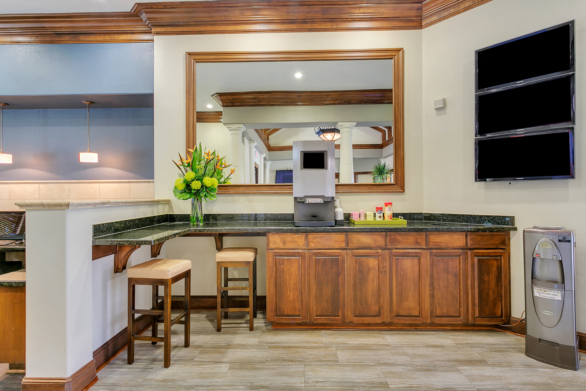 No need to stop at Starbucks on MacArthur avenue anymore visit our Gourmet Coffee machine.