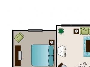 Two bedroom, two bath, Phase I Garden B3, 1148 square feet. Two bedroom, two bath, kitchen, pantry, coat closet, living/dining room, two walk in closets, linen closet and laundry room. Phase I Garden B3, 1148 square feet.
