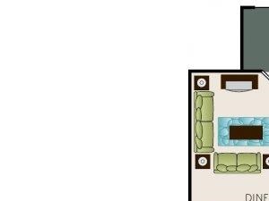Studio/ one bathroom, Phase I Mid-rise E1 floor plan, 646 square feet. Studio/ one bathroom, kitchen, walk-in closet, coat closet, laundry room,Phase I Mid-rise E1 floor plan, 646 square feet.