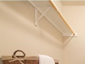 Spacious walk in closets with built in storage.