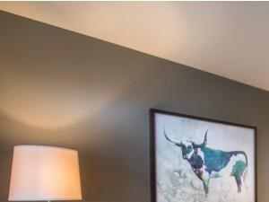 Spacious living room and dinning room with faux hardwood floors, beautiful natural light and open floor plan.