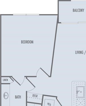 A2 Floor Plan A2 Floor Plan at Domain at CityCentre Apartments in Houston, Texas