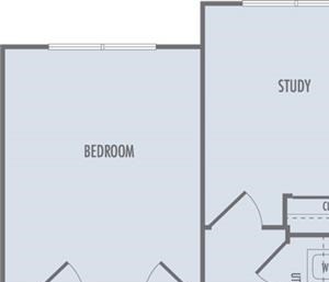 B1 Floor Plan B1 Floor Plan at Domain at CityCentre Apartments in Houston, Texas