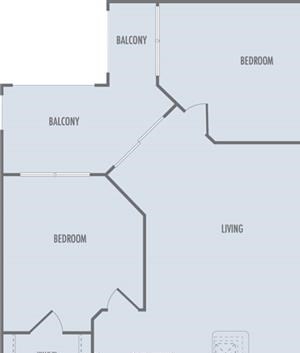 C2 Floor Plan C2 Floor Plan at Domain at CityCentre Apartments in Houston, Texas