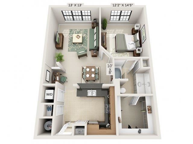 A7- Almafi Floor Plan A7- Almafi Floor Plan at The Circle at Hermann Park in Houston, Texas