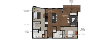 2 Bedroom 2 Bath Style C