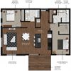 2 Bedroom 2 Bath Style E
