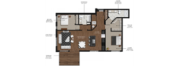 2 Bedroom 2 Bath Style F