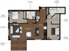 2 Bedroom 2 Bath Style F