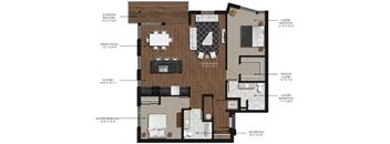 2 Bedroom 2 Bath Style G