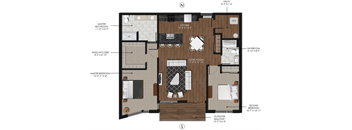 2 Bedroom 2 Bath Style H