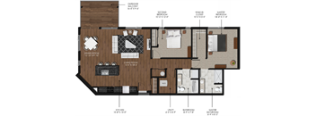 2 Bedroom 2 Bath Style I