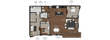 3 Bedroom 2 Bath Style L