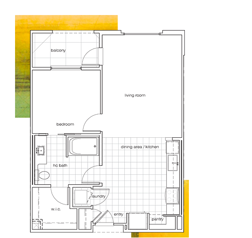 1B Floor Plan 2