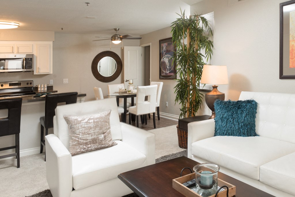 Living and dining area at Mission Trails Apartments San Diego, San Diego