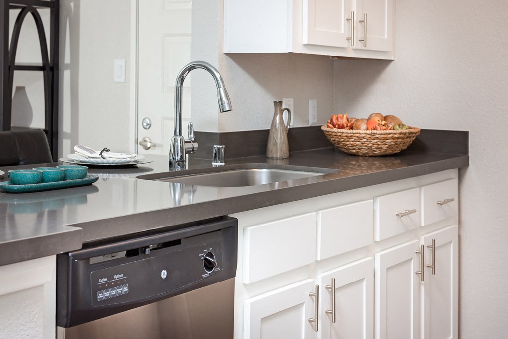 Kitchen with stainless steel appliances
