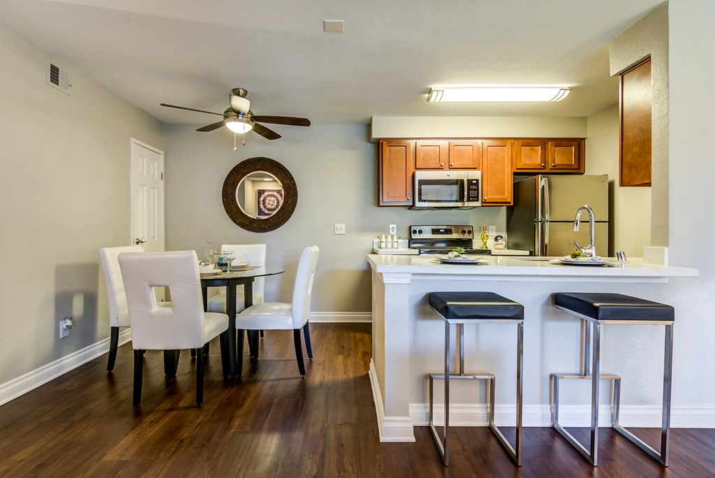 Kitchen and dining area