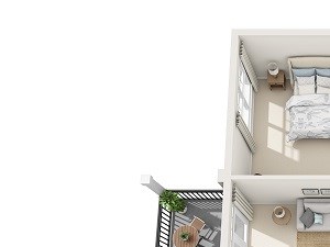 Charleston 1 Bedroom 1.5 Bath Floor Plan Charleston 1 Bedroom 1.5 Bath Floor Plan at Abberly at Southpoint Apartment Homes by HHHunt, Fredericksburg, Virginia