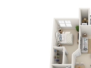 New Orleans 2 Bedroom 2 Bath Floor Plan New Orleans 2 Bedroom 2 Bath Floor Plan at Abberly at Southpoint Apartment Homes by HHHunt, Virginia, 22407