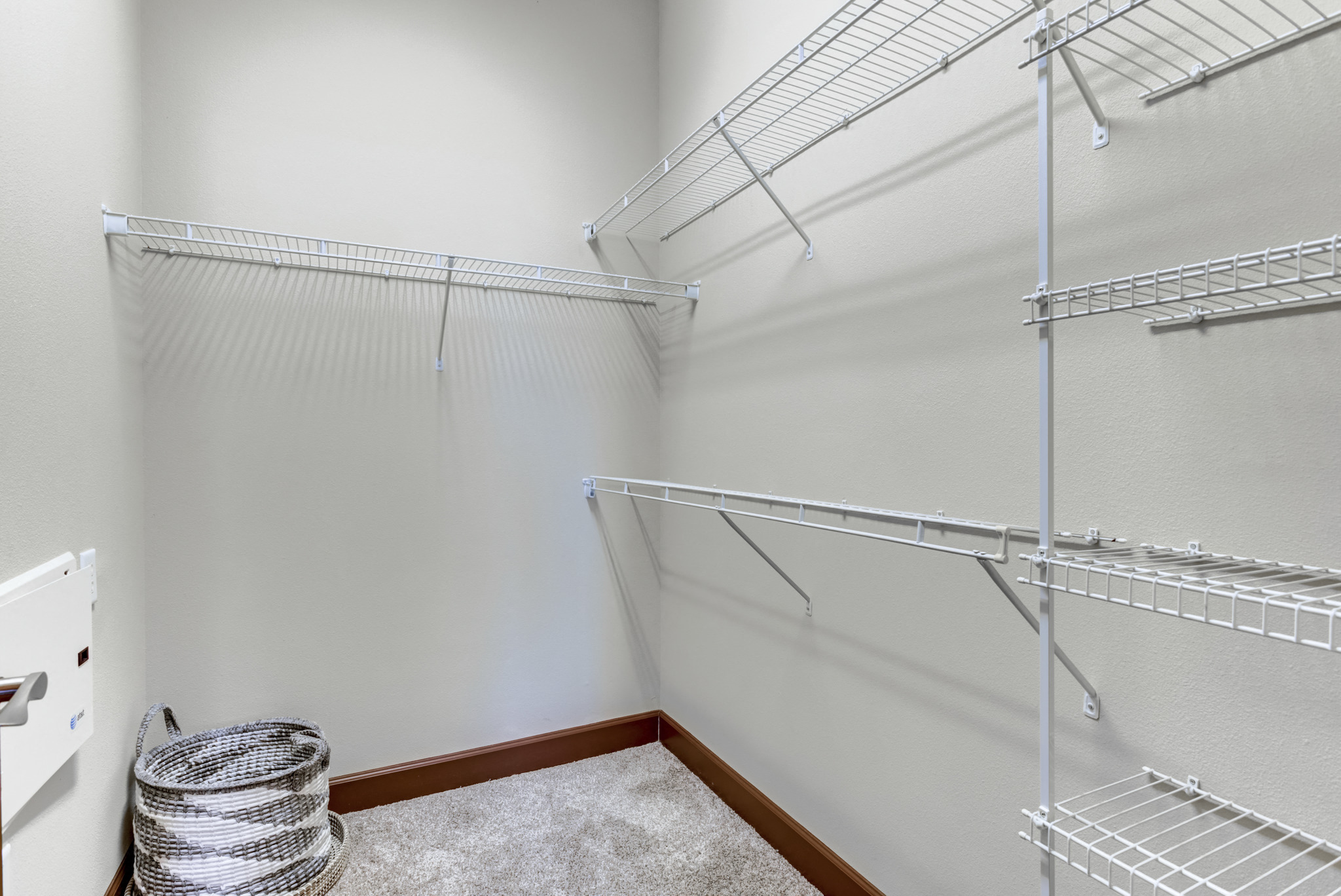 the preserve at ballantyne commons walk in closets with shelves and wire racks