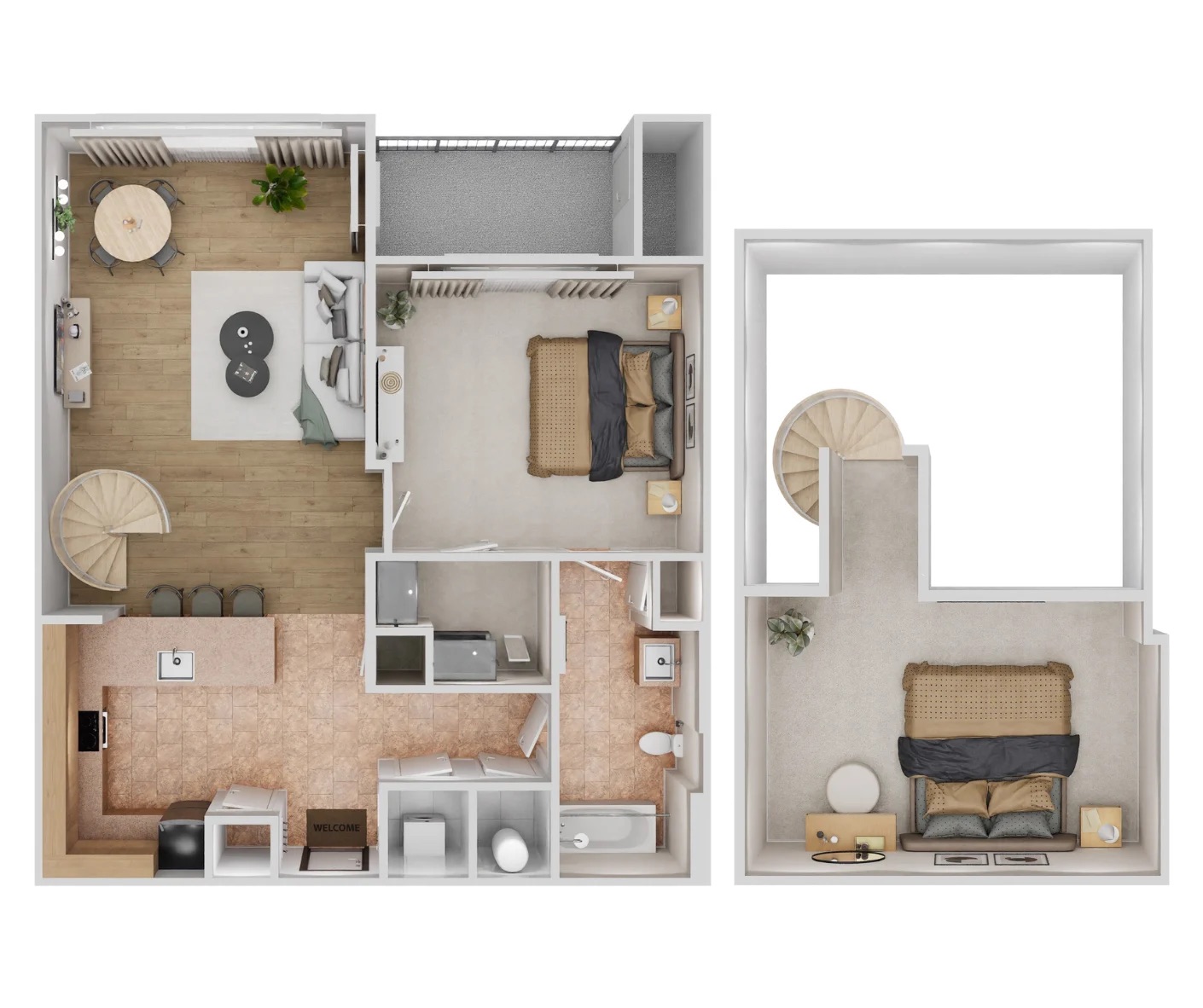 A2 Loft Renovated Floorplan Gables Century Center