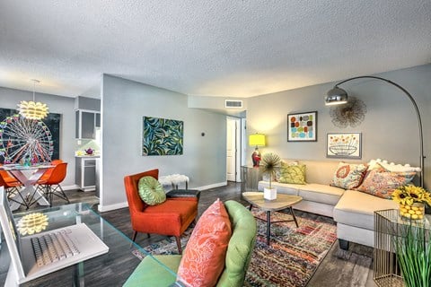 Living Room With Dining at The Neon Apartments, Las Vegas, 89106