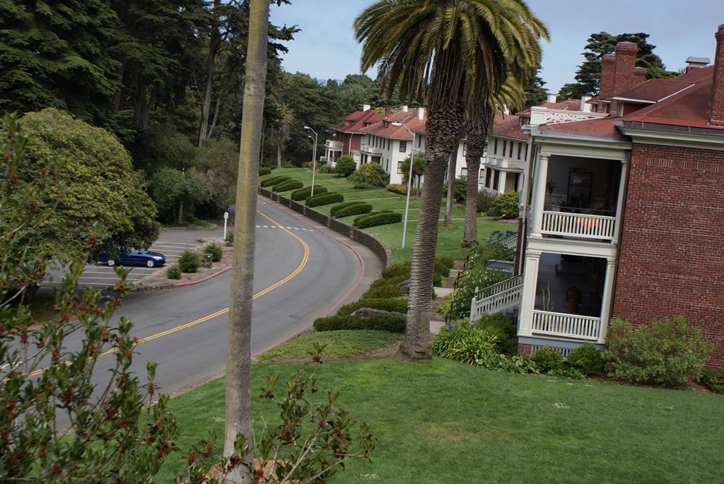 a street with houses on the side of a road