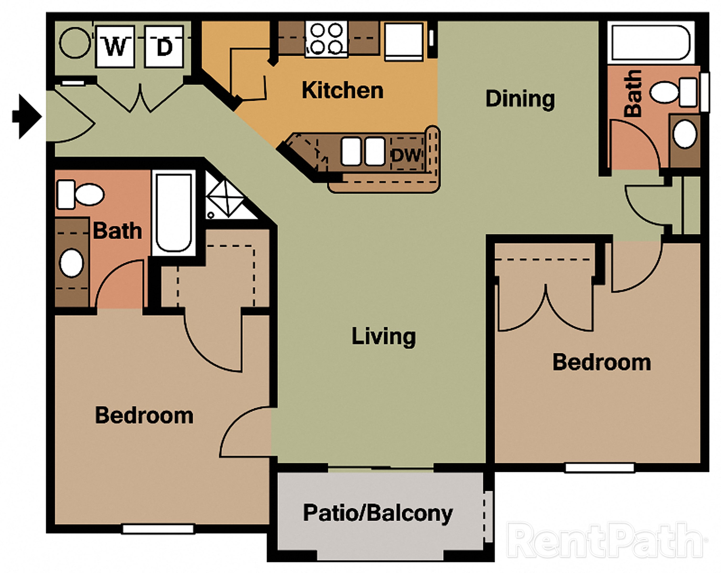 Cumberland (2 bdrm / 2 bath)