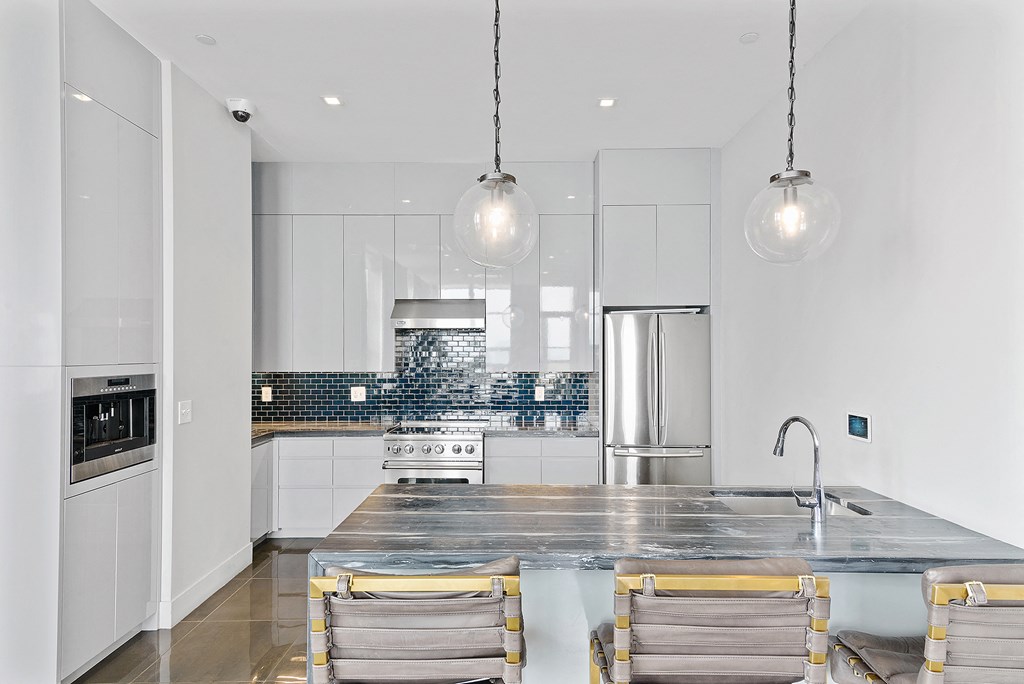 Common kitchen area at 65 Bay Street, New Jersey