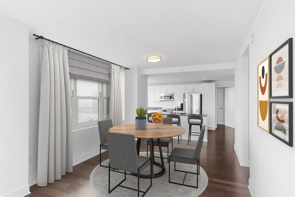 Dining area at 65 Bay Street, Jersey City, NJ, 07302