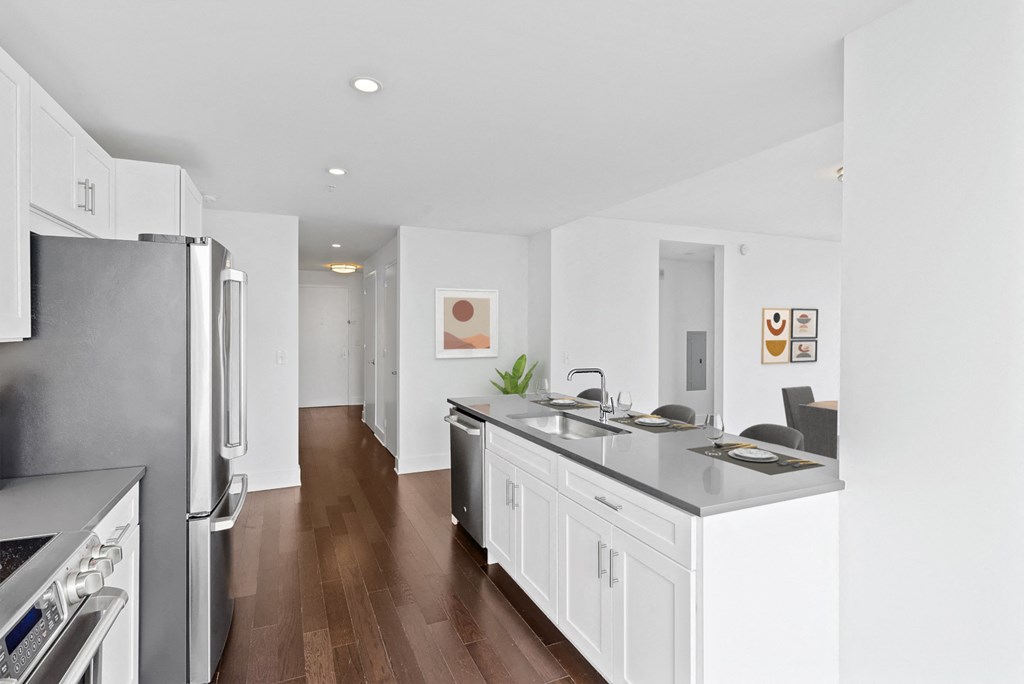 Wooden cabinets at 65 Bay Street, Jersey City, NJ, 07302