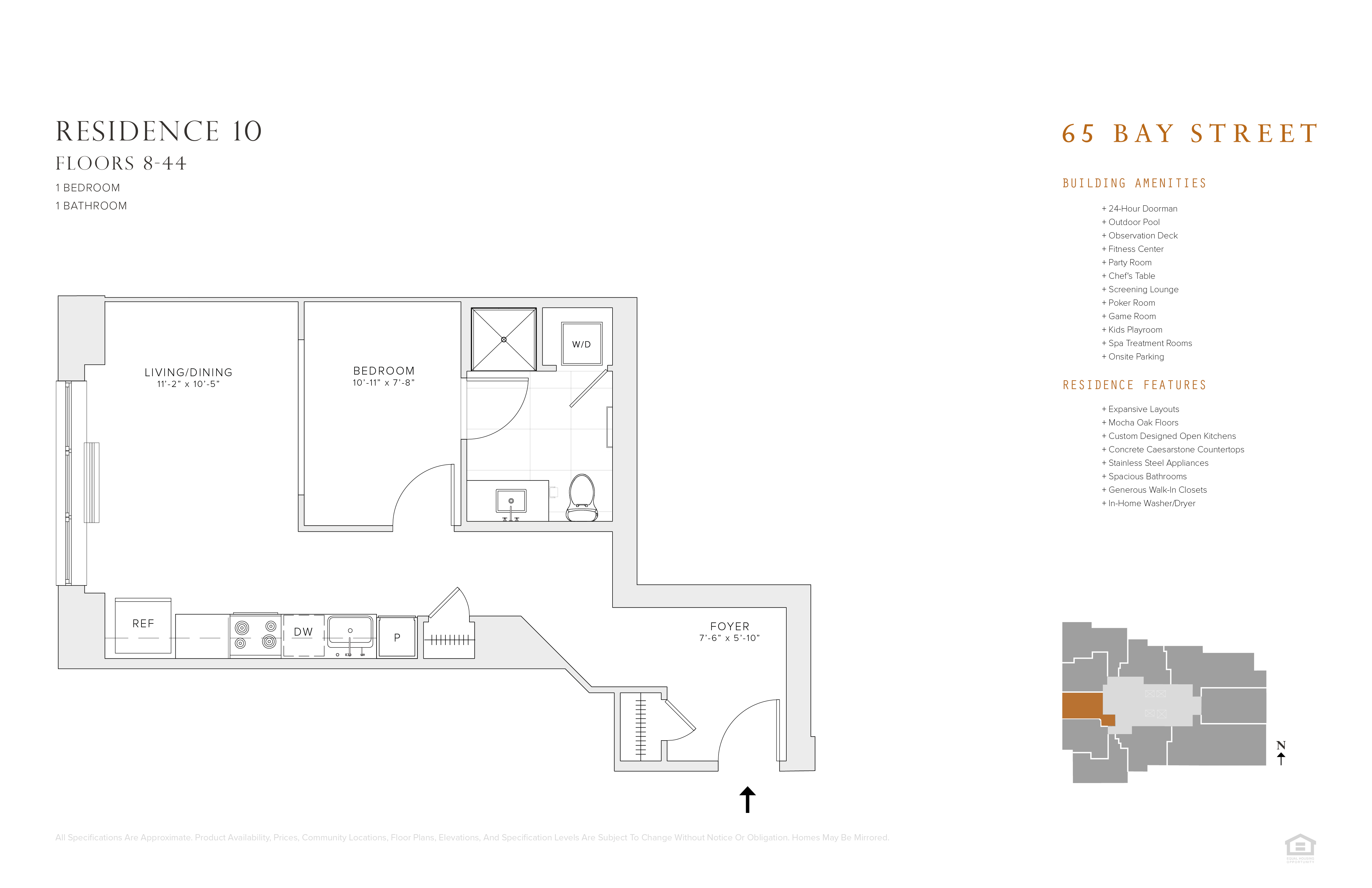 Studio 1 bathroom floorplan at 65 Bay Street, New Jersey