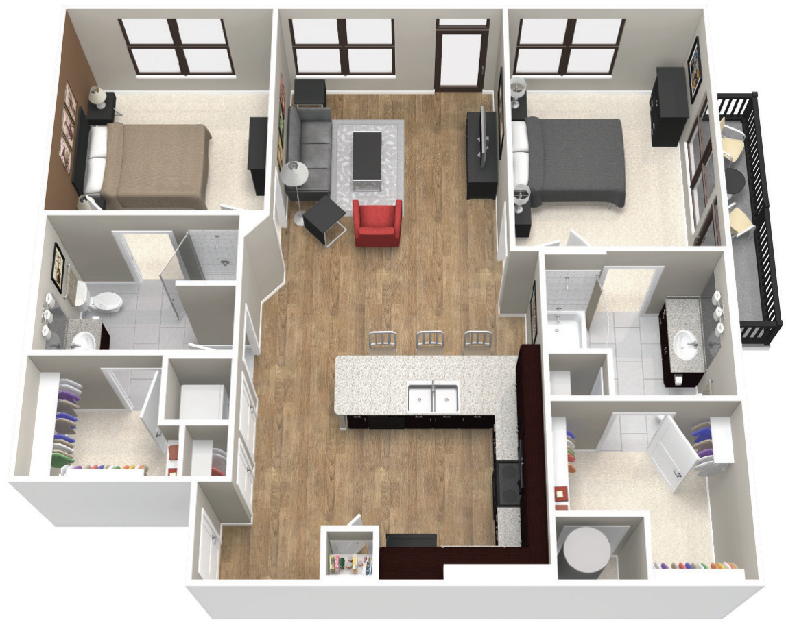 The Kingsland Floor Plan at Artisan on 18th, Tennessee, 37203