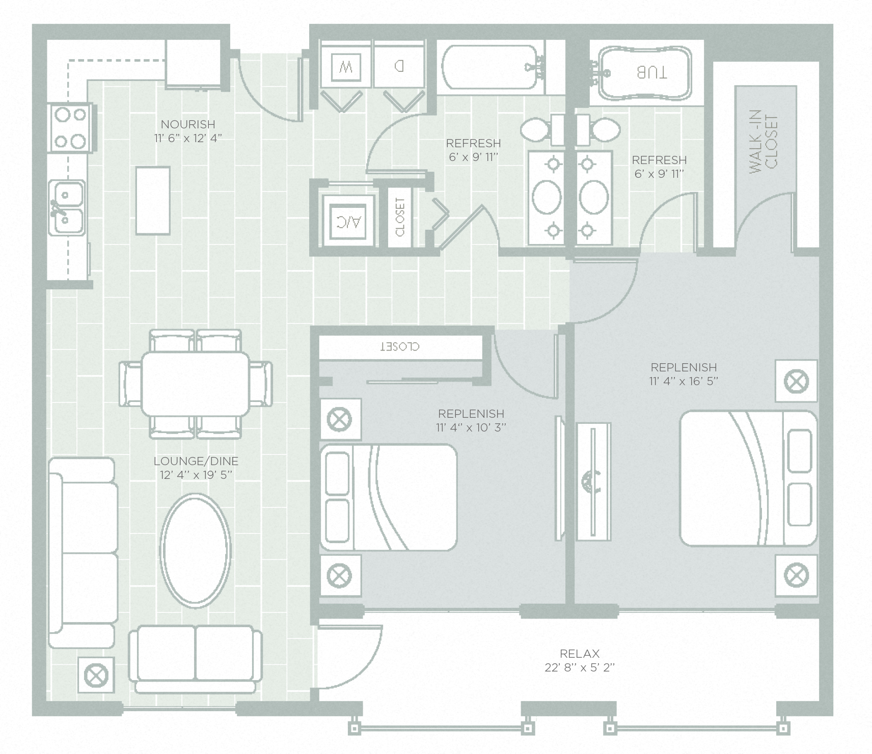 Cove Floor Plan at Berkshire Lauderdale by the Sea, Ft. Lauderdale, 33308