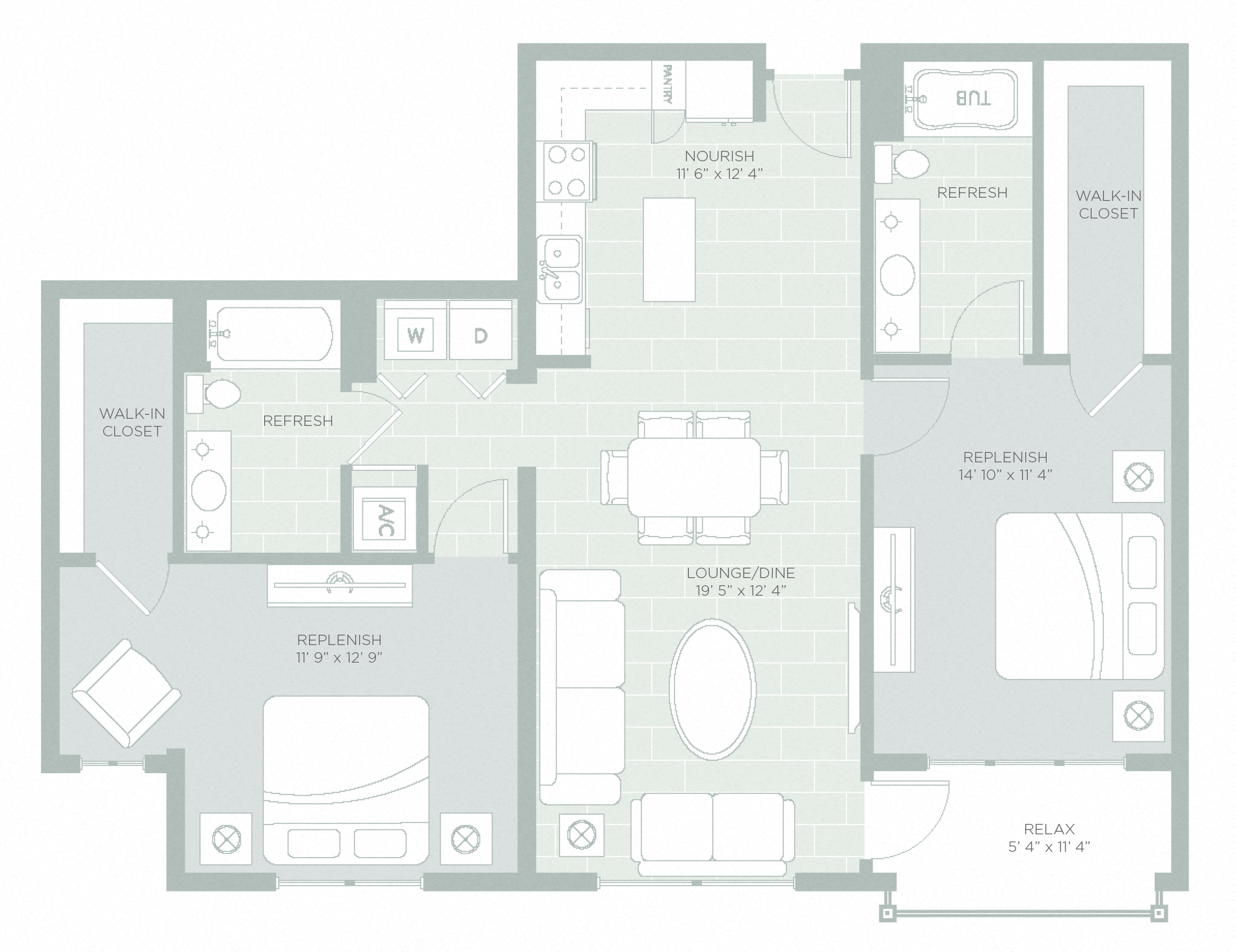Pier Floor Plan at Berkshire Lauderdale by the Sea, Ft. Lauderdale, Florida
