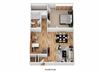 1 Bed / 1 Bath Floor Plan 1 Bed / 1 Bath Floor Plan at Heritage Hill Estates Apartments, Ohio
