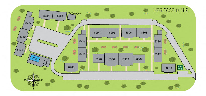 Sitemap at Heritage Hill Estates Apartments