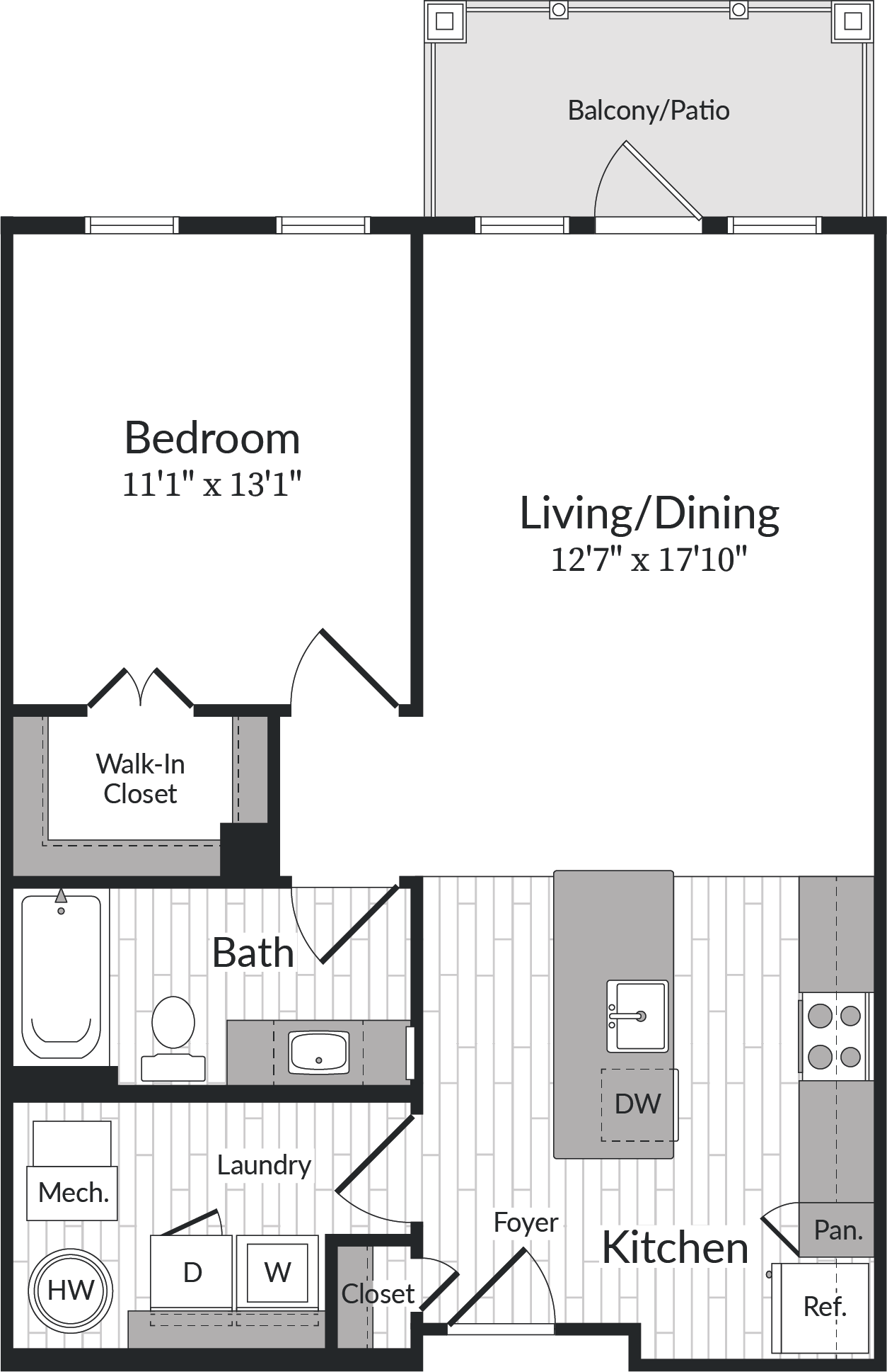 1 BR 1 BA